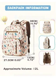 15 11 5inch Large Kawaii Kids Backpacks Elementary School Backpacks With Mulit Pockets And Compartments Kindergarten Backpacks Cute Animal Print Backpack With Padded Shoulder Straps Travel Backpacks W