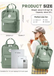 20L Simplicity School Backpack For Teenager Leisure Computer Backpack Fit 14inch Notebook 12 9inch Pad Carry On Backpack With Multi Pocket Lightweight Laptop Backpacks With Laptop Interlayer For Girl