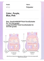 New Kids Children School Backpack 6 12 Years Old Cute Waterproof Lightweight Double Shoulder Bag For Girls 1st 6th Grade High Capacity