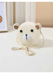 1pc Girls Cute Princess Bear Handbag Princess Travel Beach Bag Suitable For Daily Wear