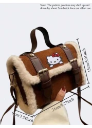 Sanrio Sanrio Hello Kitty Lamb Plush Crossbody Bag New Handbag Versatile Niche Texture Storage Bag
