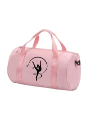 Pink Lightweight Nylon Dance Bag Avant Garde Style Handbag Adjustable Shoulder Strap Foldable With Zipper And Polyester Lining Suitable For Ballet Dancers And Daily Use Casual Fashion Tote