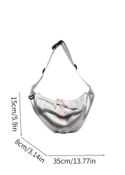 1pc New Fashion Versatile High End Solid Color Shoulder Bag Simple Large Capacity Outdoor Commute Crossbody Bag