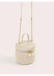 1pc Ruched Elegant Mini Bucket Bag Stylish Shoulder Crossbody Bag Fashion Apparel Accessory