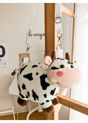 Women s Cow Shaped Oblique Shoulder Bag Asymmetric Design