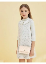 1pc Girl s Plaid Stitching Shoulder Bag With Metal Butterfly Decorative Chain And Flap Cover Cute Fashionable Sweet Princess Crossbody Bag Ideal For Daily Use School Parties And Travel