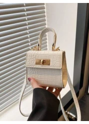 1pc New Cute Girl Niche High End Pu Small Square Bag And Fashionable New Bag Fresh And Dopamine Color Matching Youthful Girl Style Can Be Cross Body Can Be Hand Held Shoulder Strap Is Adjustable Casua