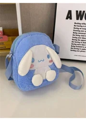 Sanrio 1pc Sanrio Character 1pc Casual Snack Cartoon Print Plush Single Shoulder Bag KT Cat Versatile Crossbody Bag For Women