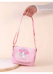 Sanrio 1pc Sanrio Kids Cartoon Phone Wallet Coin Purse Key Holder Bag KT Big Ear Dog Kumikko Cute Shoulder Crossbody Bag