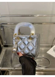 1pc New Cute Girl Niche High End Pu Crossbody Small Square Bag Zipper Closure And Fashionable New Bag Fresh And Dopamine Color Matching Youthful Girl Style Adjustable Shoulder Strap Can Be Worn On Sho