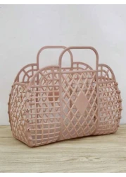 Portable Shower Bag Storage Basket Beach Bag Hollow Organizer Design