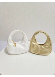 Kids Fashion Crescent Shaped Handbag Girls Casual Shoulder Bag Coin Purse Lipstick Pouch Soft Stylish Crossbody Bag Holiday Gift