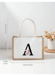 1 Pc Children Cartoon Handbag Shoulder Bag Holiday Gift Bag Square Bag Storage Bag Shopping Bag Versatile Lightweight For Daily For Travel Vacation College Outdoor Shopping Supermarket Festival Classi