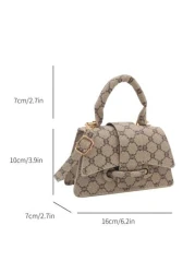 Small And Uncommon Crossbody Bag With Material Simple Style Solid Color Polka Dot Pattern And Chic Design Ideal For Spring Outings As A Handbag