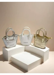 Kids Glitter Stone Texture Mini Crossbody Lipstick Bag Girls Princess Small Handbag Holiday Gift