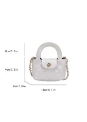 Cute Square Shaped Shoulder Bag For Baby Girls PU Leather Fashion Mini Crossbody Bag Versatile