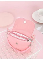 Girls Floral Decor Satchel Bag