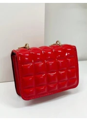 Mini Faux Pearl Decor Quilted Chain Crossbody Bag Quilted Square Bag With Faux Pearl Top Handle Chain Shoulder Purse Gift Holiday Vacation Perfect Fit Perfect For Shopping Traveling Fashionable Simple