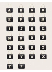 1pc Letter Handbag Pu Magnetic Closure Cute And Simple Niche Style A Variety Of Styles With Sufficient Capacity Metal Chain Shoulder Strap Fashionable And Versatile Suitable For Daily Outings And Shop