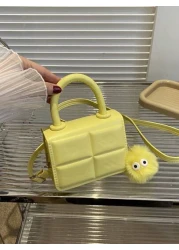 1pc High Grade Small Bag Girls Bag Versatile Chain Messenger Bag Popular Retro Mini Handbag Plaid Small Square Bag New Fashion Niche Design Messenger Bag Girls Bag Popular Versatile Messenger Bag Is V