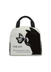 1 Piece Cat And Dog Lunch Bags Insulated Tote Bags Portable Tote Bags Tote Bags Ice Bags Multi Purpose Lunch Bags Insulated Bags For Boy And Girl For Work Travel And Picnics Non Food Contact Bags