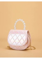 New PU Leather Children Princess Handbag Fashion Shaped Small Crossbody Bag Holiday Gift