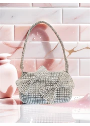 Children s New Round Bow Rhinestone Princess Handbag Sparkly Diamante Kid Girls Party Gift Coin Purse