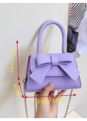 1pc Fashion Girl s Mini Handbag Butterfly Decor Shoulder Bag With Snap Closure Suitable For Outings Parties Shopping Cute As Cosmetic Bag
