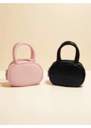 Children s Fashionable New Girls Handbag Holiday Gift Little Girl Princess Pouch Coin Purse Mini Bag Simple Small Round Bag