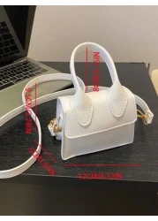 1 Pc New Model Girl s Retro Solid Color Handbag Made Of Pu Material Magnetic Opening And Closing Design Small And Light Simple And Casual A Must Have For Daily Outings
