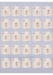 1pc Pink Ballerina Print Handbag Multi Functional Lightweight Daily Travel Holiday Outdoor Shopping Tote Bag Classic Minimalist Solid Color Cute Cartoon Gift For Daughter Fashionable Small Casual Bag