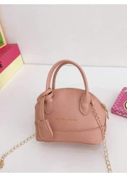 1pc Fashionable And Cute Children s Bags Small And Fresh Girls Handbags Cute Chain Crossbody Handbags High End Solid Color Bags With Letter Prints Smooth Zippers Litchi Pattern Girls Handbags Crossbod