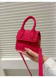 A New Cute Mini Handbag Messenger Bag Versatile Casual Handbag Solid Color Multiple Colors To Choose From Lightweight Coin Purse