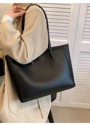 Lightweight Business Casual Stitch Detail Shoulder Tote Bag For Women Rookies White Collar Workers For Teen Girls Women College Students Rookies White Collar Workers Perfect For Office College Work Bu