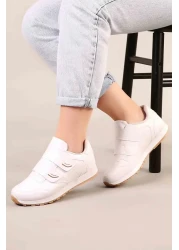 AYN-Shoes Unisex White Crepe Color Double Strap Sneakers