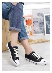 ibrahim müslü I.müslü Unisex Short Black Linen Sneaker