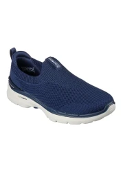Skechers Women Go Walk 6-vibrant Smile Slip On Walking Shoes, Navy Blue