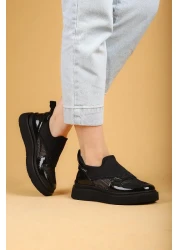 layki Nexus Black Women's Walking Shoes - Colorful Design