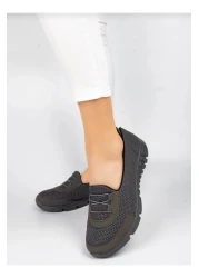 BRGL Women's Ultra Light Sole Soft Fusbetli Knitwear Ballerina Walking Shoes