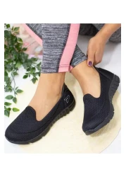 BENİM O AYAKKABI Moun Shoes Women's Black Memory Foam Orthopedic Ballerina Walking Shoes