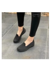 Afilli Moun Shoes - Women's Black Sneakers, Laceless and Comfortable Lightweight Memory