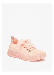 Oaklan by Shoexpress Textured Slip-On Trainer Shoes with Lace Detail