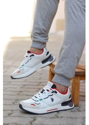 U.S. Polo Assn. Comfort Comfortable Sole Casual Men's Sneakers Sports Shoes White