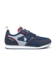 U.S. Polo Assn. Men's Navy Low-Top Sneakers,Lightweight Casual Shoes for Classic Look