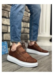 BOA Ba0307 Thick High Sole Double Tape Tan White Men's Shoes