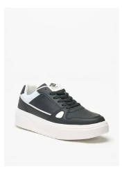 Lee Cooper Men's Color Blocked Sneakers with Lace-Up Closure
