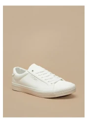 Lee Cooper Men's Monotone Low Ankle Sneakers with Lace-Up Closure