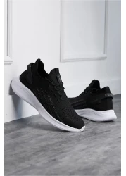E SPORT Black and White Unisex Walking Lightweight Knitwear Shoes