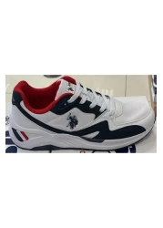 U.S. Polo Assn. HUSKY 4FX Men's Sports Shoes-White-Navy Blue-Red