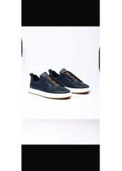 Greyybull Shoes حذاء رياضي من الجلد باللون الأزرق الداكن